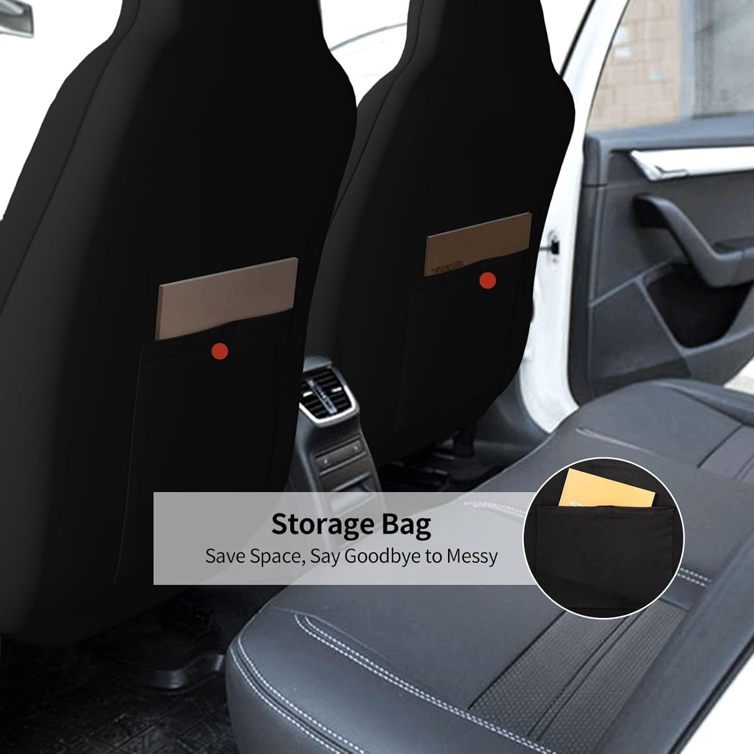 Tiayead Yin and Yang-Tai Chi Car Seat Cover Washable Breathable Car Seat Covers Full Sets Universal Fit 2 Pcs Car Front Seats Cover for Most Cars SUV Trucks Auto Interior Accessories