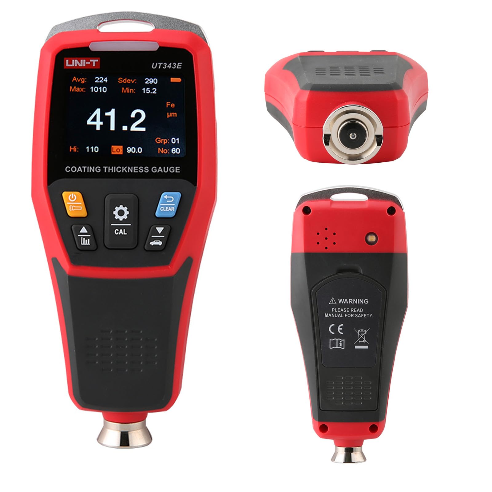 UNI-T UT343E Intelligent Digital Display Placcatura Spessa Misuratore di Spessore Misuratore di Spessore Comunicazione Bluetooth