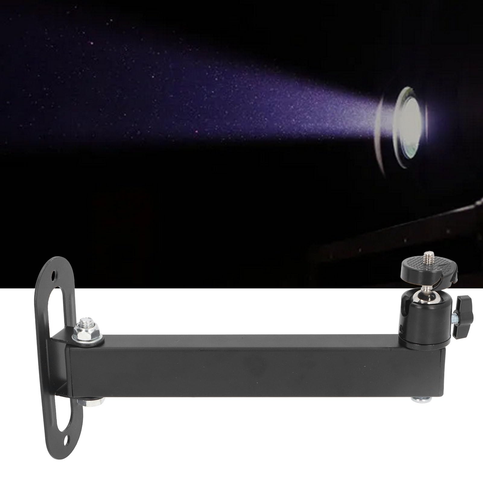 Uchwyt ścienny do Projektora, Regulowany Kąt, Duża nośność, Uchwyt ścienny 20 Cm, Obrót o 360°, do Projektorów i Kamer, z Uniwersalnym Interfejsem 1/4