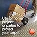 RESILIA Low-Pile Carpet Runner - Non Slip Carpet & Rug Protection, Washable Clear Vinyl Floor Runners, 27 Inches Wide x 15 Inches Long, Made in The USA