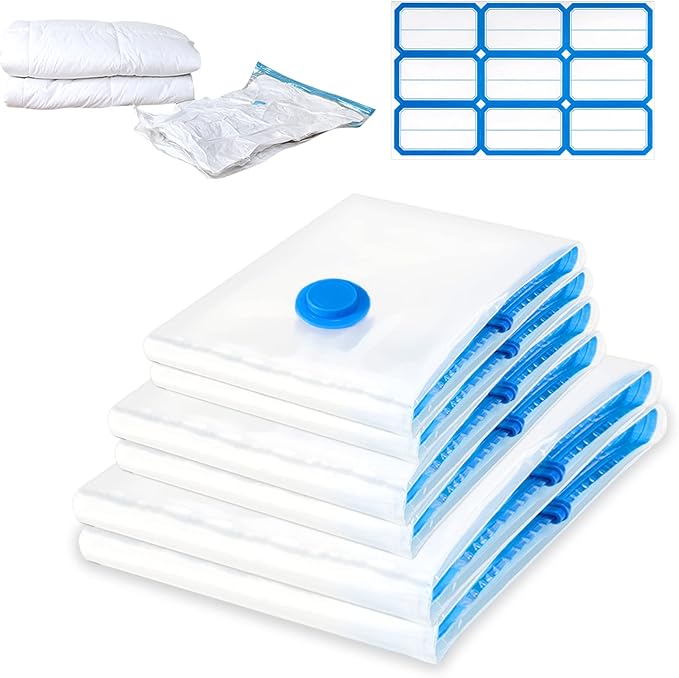 Set Di 4 Sacchetti Sottovuoto Salvaspazio  100 X 80 Cm  Per Biancheria Da Letto Vestiti Piumoni Coperte 86962578 - Foto 7