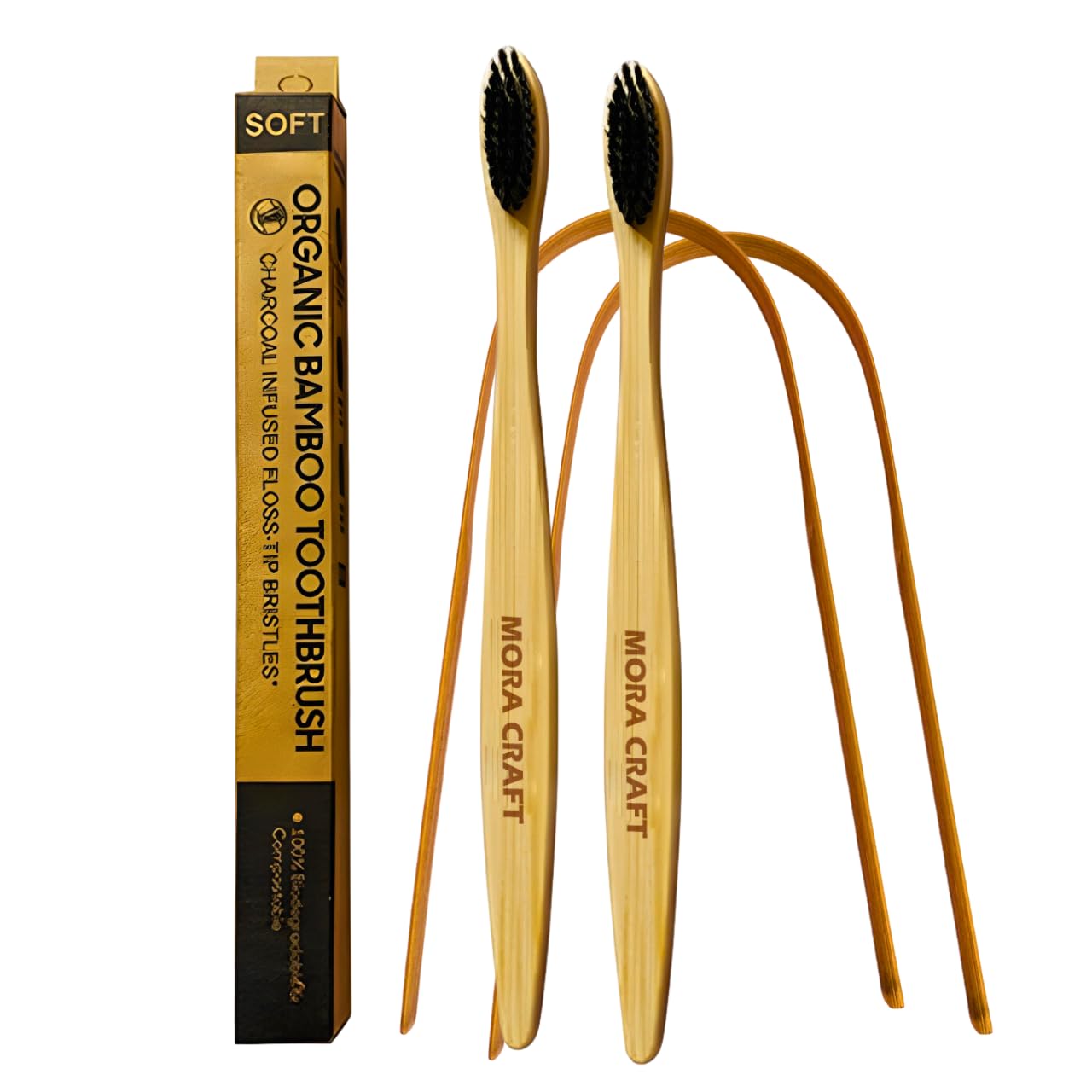 Organic Bamboo Thoothbrush & Tongue Cleaner Combo kit-image-6