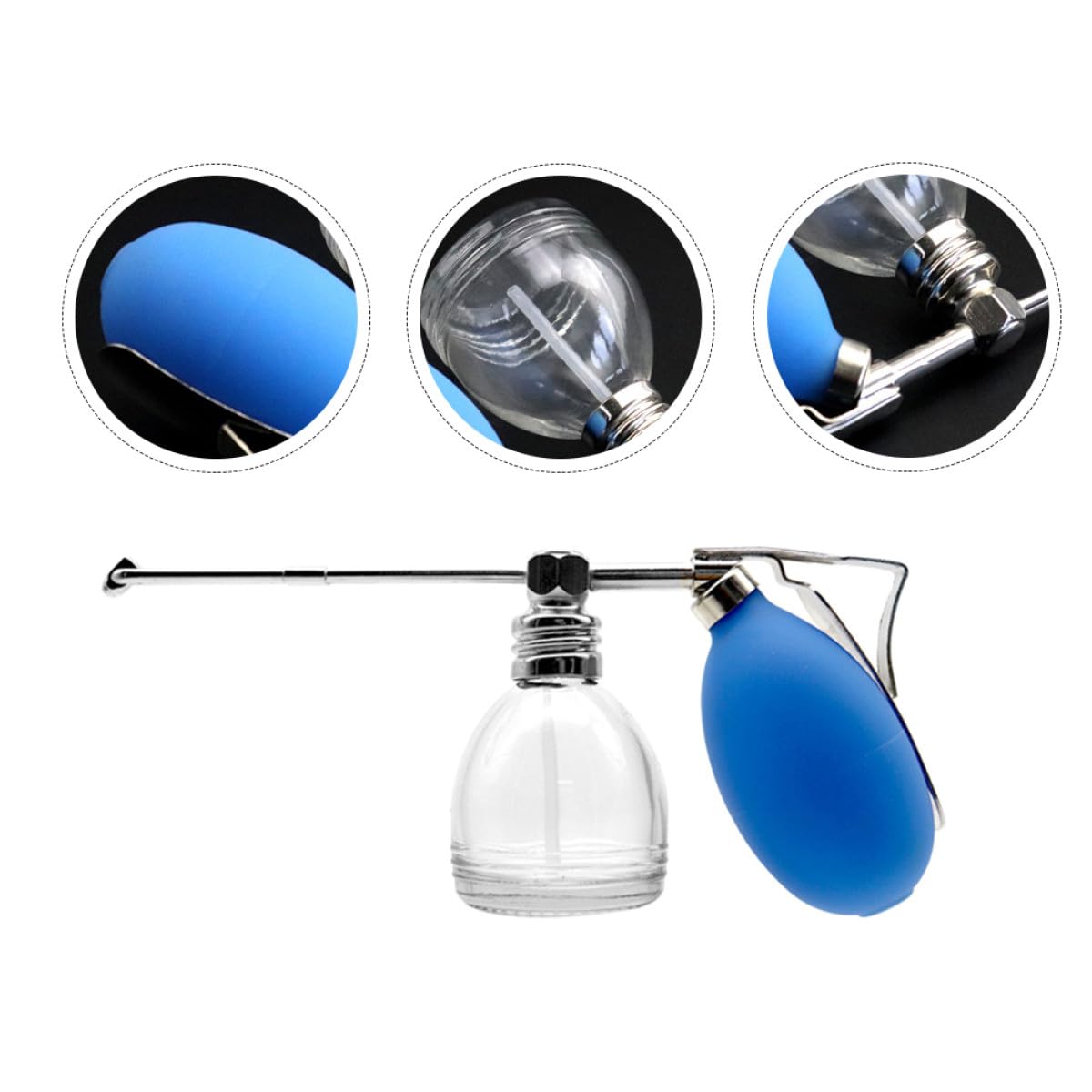 IMIKEYA Flacone Spray in Vetro Blu per Polvere, Facile da Smontare e Riutilizzabile, Bottiglia Spray Portatile Maschile, per Viaggio e Utilizzo Quotidiano