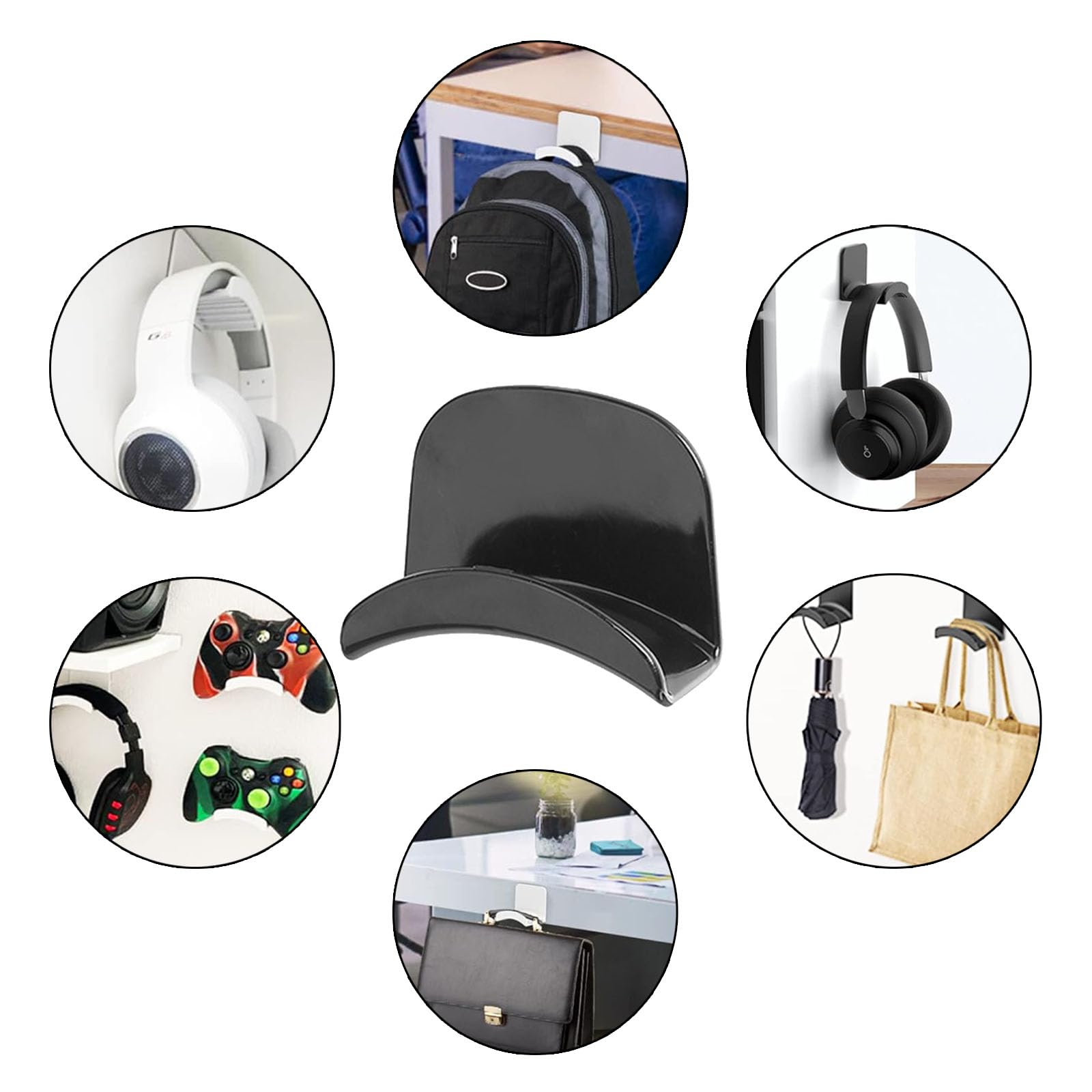 Supporto Per Cuffie A Gancio Daelesr - Salvaspazio Per Parete O Porta - Foto 11