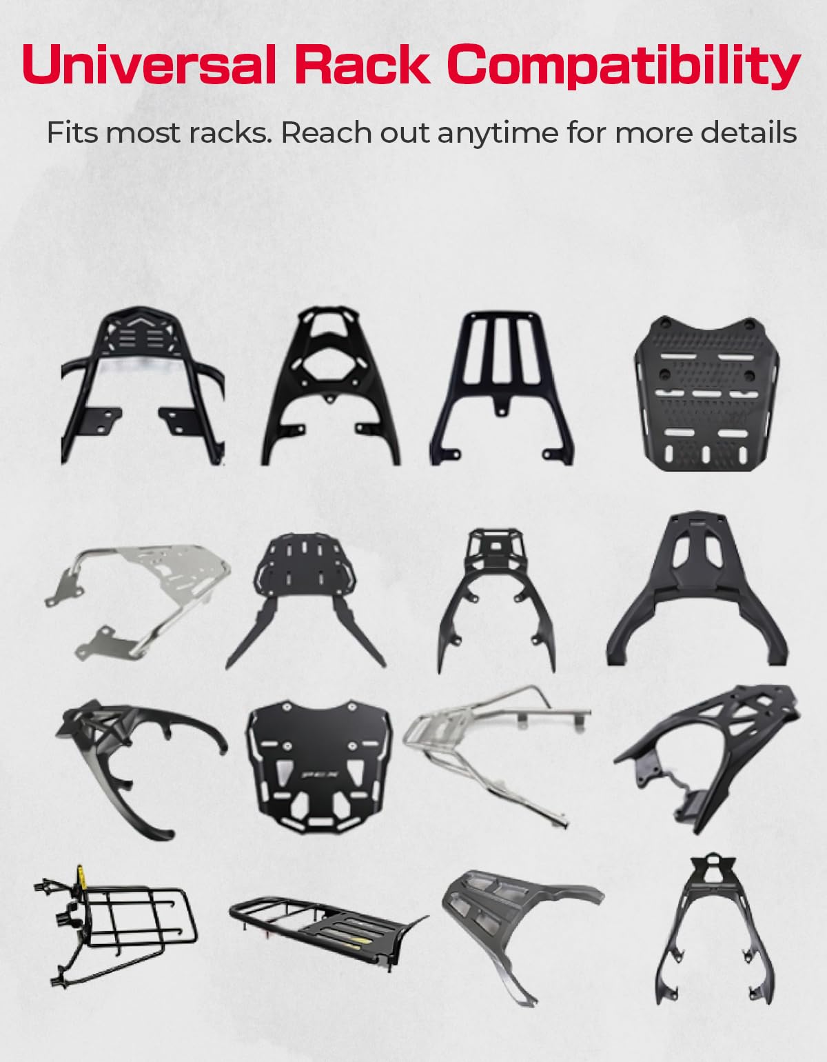 KEMIMOTO Motorrad Top-case 45L, Universeller Motorradkoffer für alle Motorräder, Wasserdichter und Abnehmbarer Motorrad-Heckkoffer mit Schloss & Rückenpolster, Schwarz