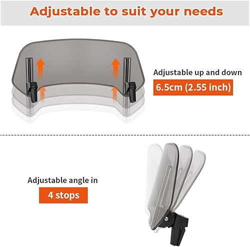 Miniatura 3 de para Yamaha para Mt07 para Mt09 para Mt10 para R1 para R3 para Fz6 Tmax530 para Tmax 500 para Xmax para Xj6 Xjr1300 para parabrisas Fz 6 (color