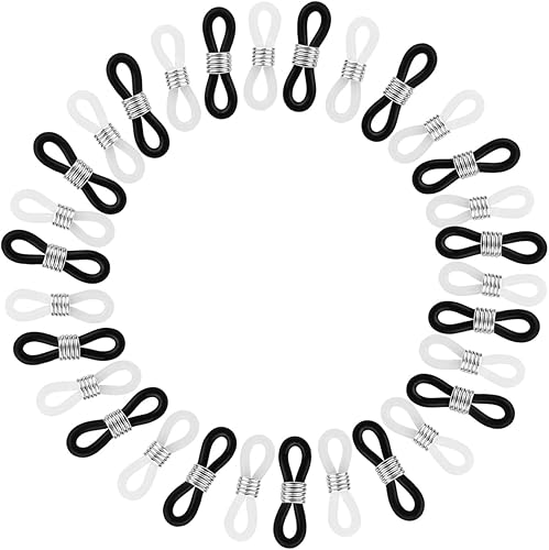 Miniatura 1 de 30 retenedores de audífonos para usuarios de anteojos, conectores antipérdida, adultos y personas mayores (blanconegro)