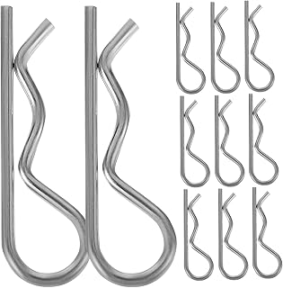 OSALADI 20pcs Double Ring Pin Spring Steel B-type Elastic Cotter Pin B-type Wave Pin Card Pin Hairpin Lock Pin (m1.6*32 Spring Hairpin Tractors Pin Clip Hitch Pin Clip Silver Heavy Truck