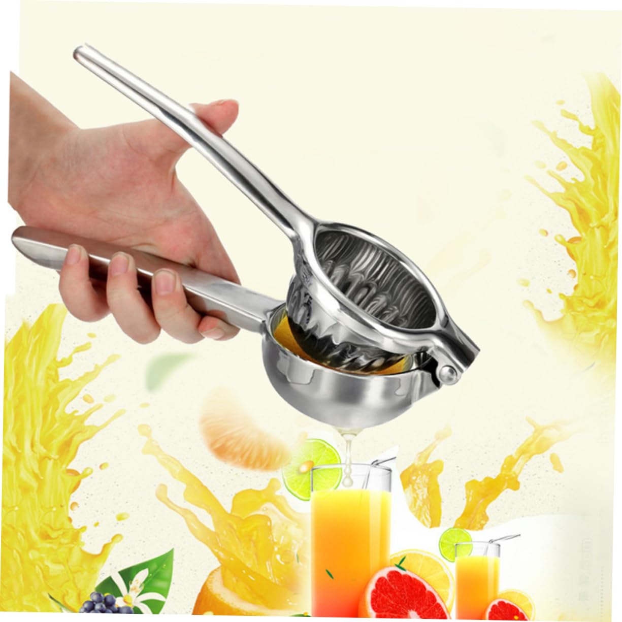 Cabilock Suministros De Cocina Exprimidor De Cítricos De Acero Inoxidable Exprimidor De Mano Exprimidor De Limón Prensador De Cítricos Aparato De Cocina Para El Hogar Exprimidor De Cocina