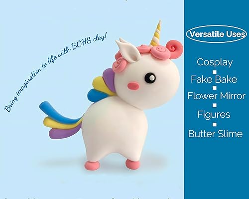 Miniatura 3 de BOHS Arcilla de espuma blanca, esponjosa, suave, seca al aire, para proyectos escolares, cosplay, horneado falso, suministros de limo, 3.53 onzas