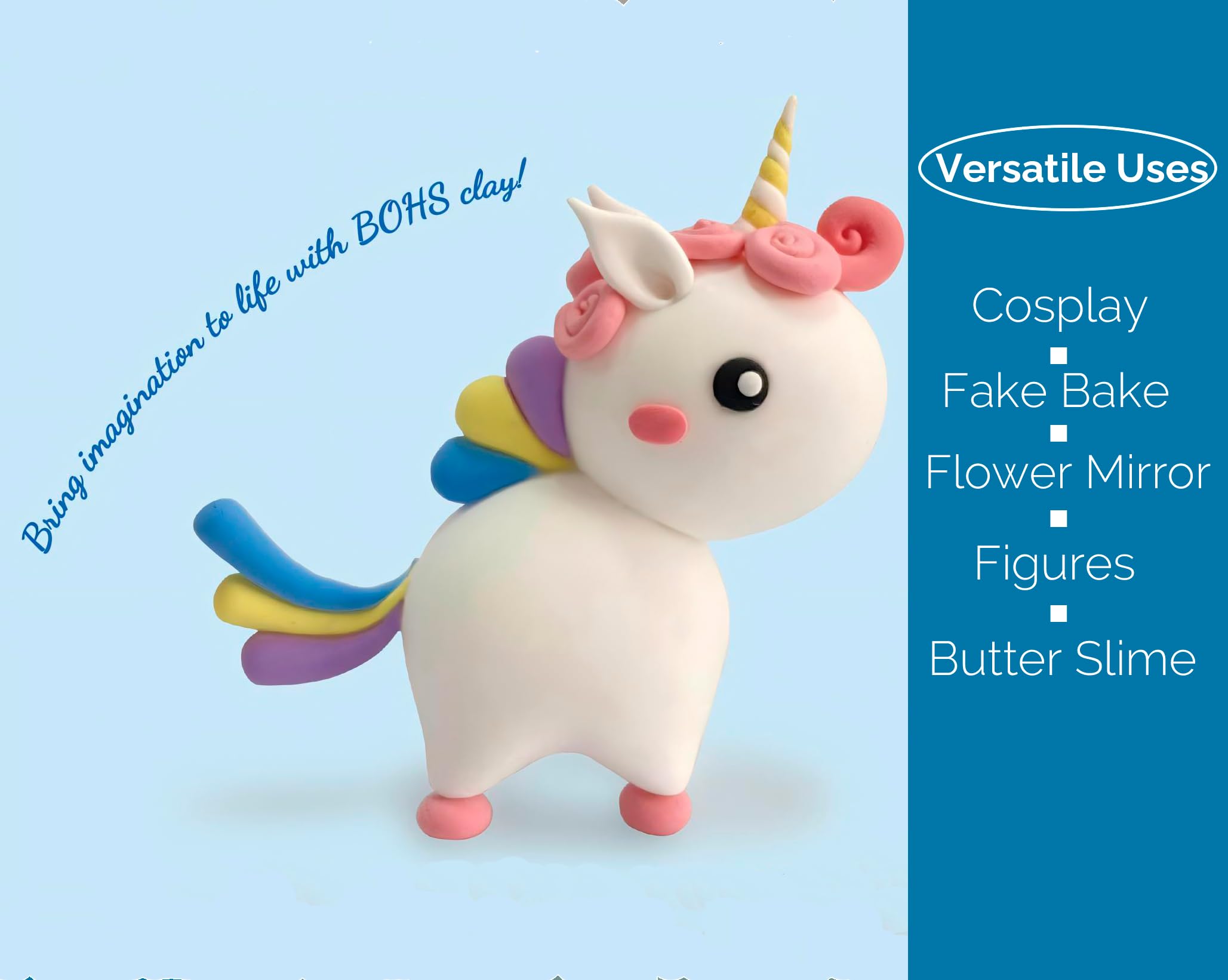 BOHS White Foam Clay - Squishy,Soft, Air Dry -for School Project,Cosplay,Fake Bake, Slime Supplies-100 Grams