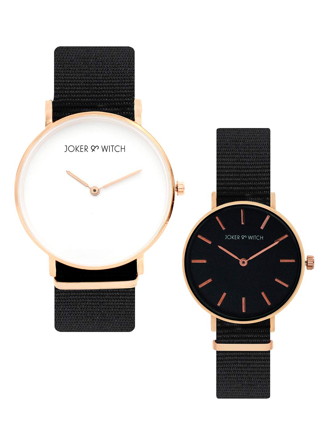 Joker & Witch Nylon Michael Kelso & Jackie Couple Analogue Watches, White Dial, Black Band (B08T61B78W) Amazon Price History, Amazon Price Tracker