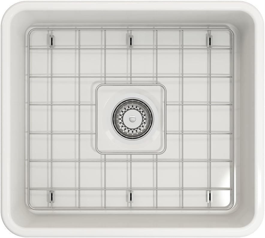 20'' White Fireclay Farmhouse Apron Kitchen Sink