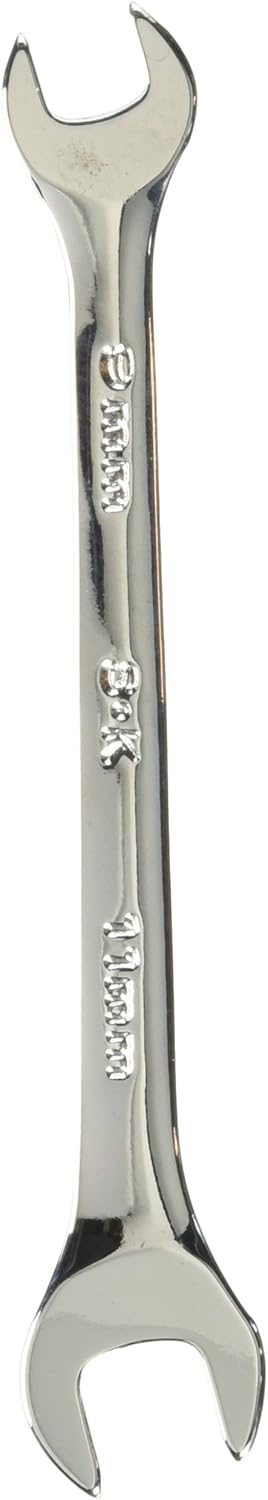 SK Hand Tool 86509 Regular Open End Wrench, 9 x 11mm, Full Polished Finish