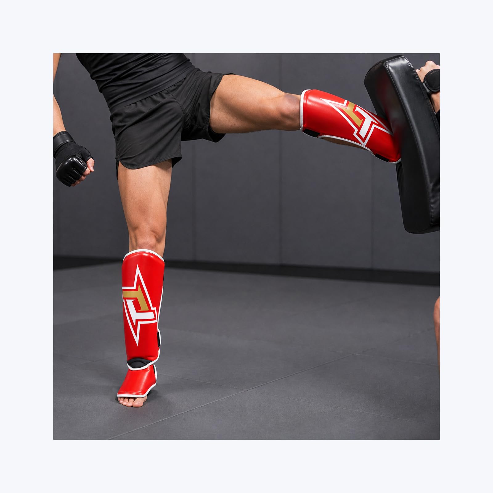 Piedi Protezione Shin Guard,Parastinchi per Arti Marziali,Parastinchi Spessi,Regolabili,Comodo,Traspirante,per Boxe,Taekwondo,Sport da Combattimento,Karate,Allenamento Quotidiano