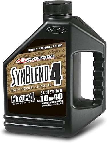Miniatura 3 de Maxima 34901B Syn Blend4 10W-40 - Aceite para motor de motocicleta, botella de 1 litro (paquete de 2)