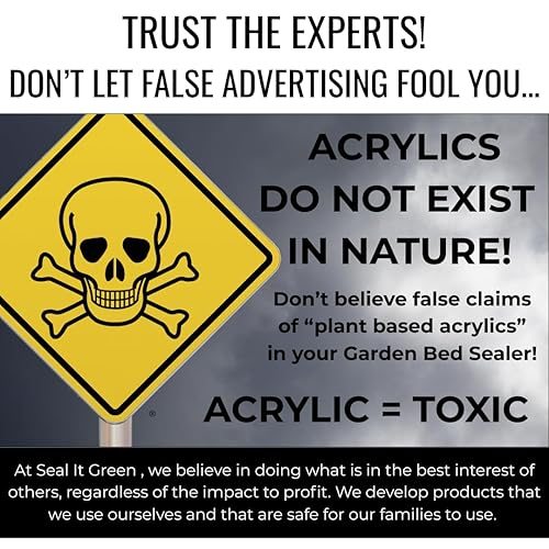 Miniatura 4 de Seal It Green Sellador de cajas de jardín de cedro, a base de plantas, no tóxico y no lixiviado, sellador de madera para lecho de jardín. Ayuda a