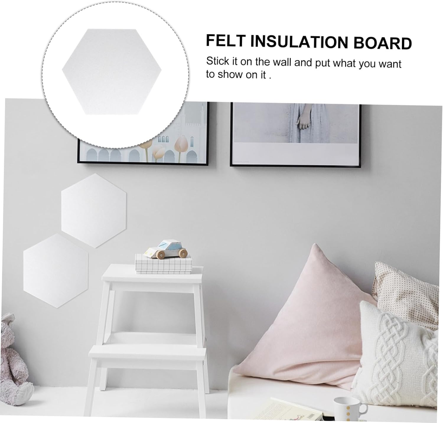 Gadpiparty 10pcs Display Board Pin Board Felt Panel Wall Sticker Office Message Home Memo