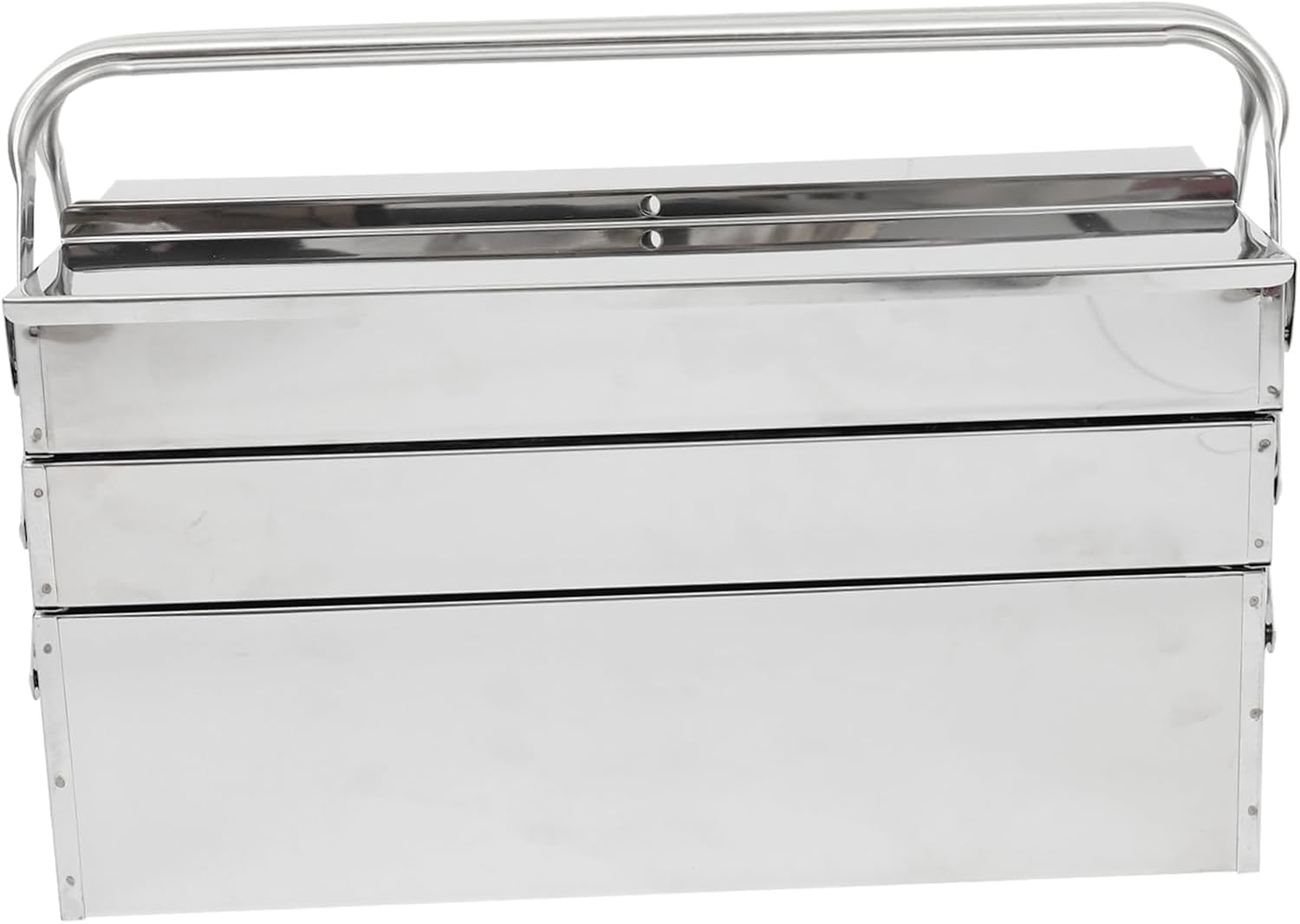 Household Stainless Steel Folding Tool Box with Multi Layer Storage