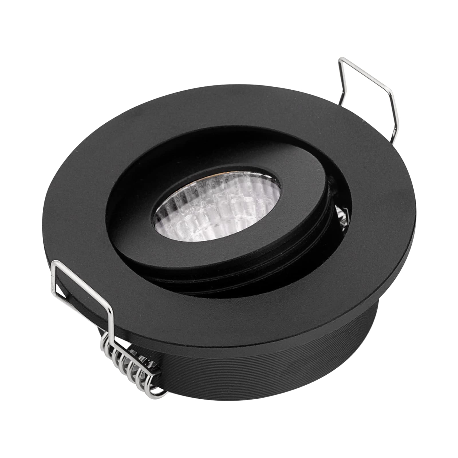 Paquete de 10 focos LED empotrables de techo con giro de 30° COB Spot 3W + controlador 3000K blanco cálido