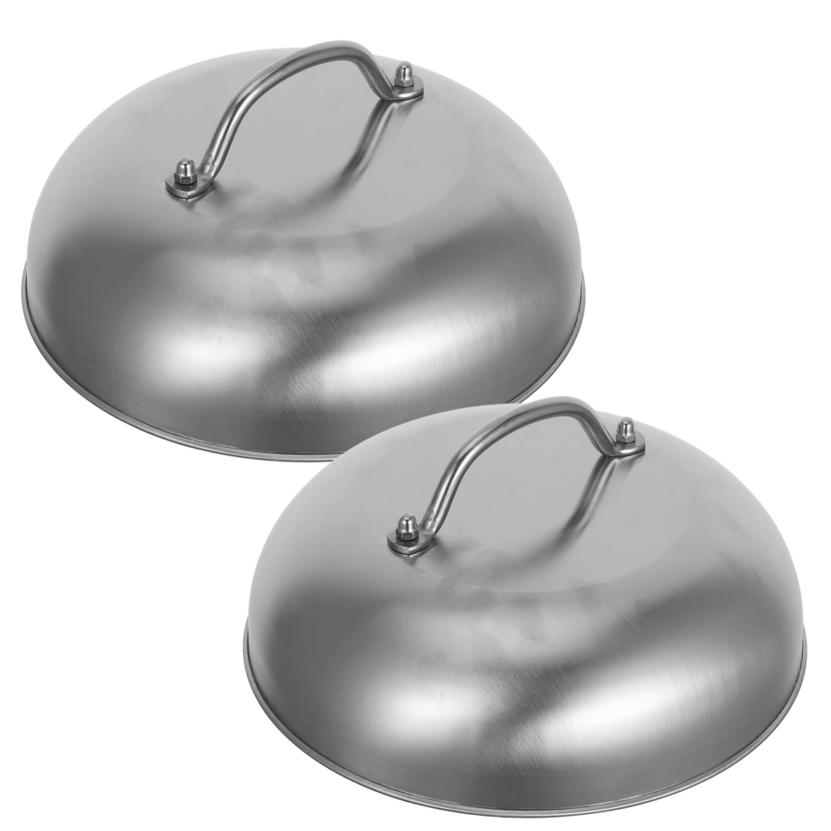 Coperchio Rotondo in Acciaio Inox 9 Pollici, 2 Pezzi
