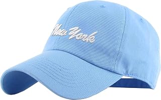 New York Cotton Cap Adjustable Hat. Polo Style Low Profile Daddy (Unstructured)