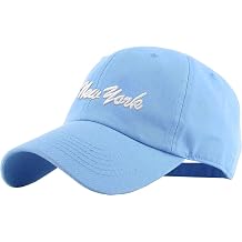 New York Cotton Cap Adjustable Hat. Polo Style Low Profile Daddy Unstructured