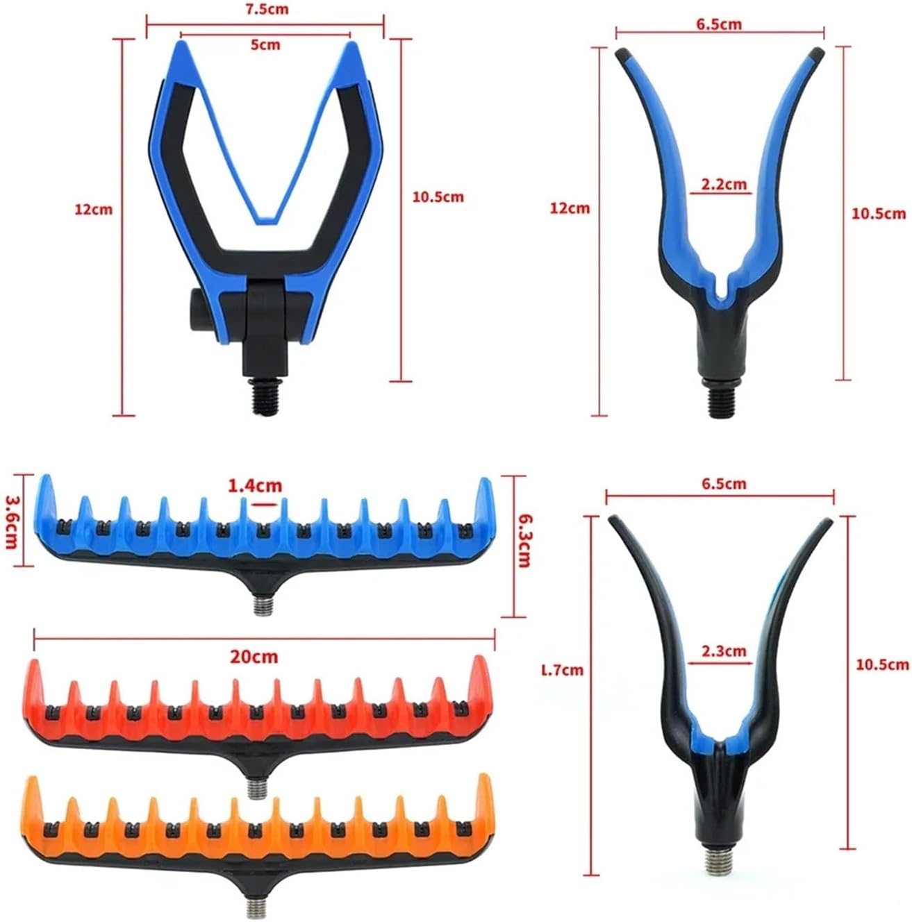1 Pieces Carp Fishing Rod Rest Head for Bank Sticks Buzz Bar Feeder Accessories