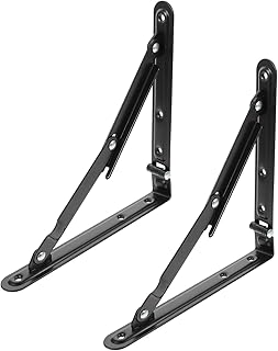 OSALADI 2pcs Partition Bracket Heavy Duty Hinge Wall Mounted Shelf Bracket Folding Wall Brackets Folding Storage Shelves Heavy Duty Hinges Metal Storage Shelf Support Collapsible Brackets