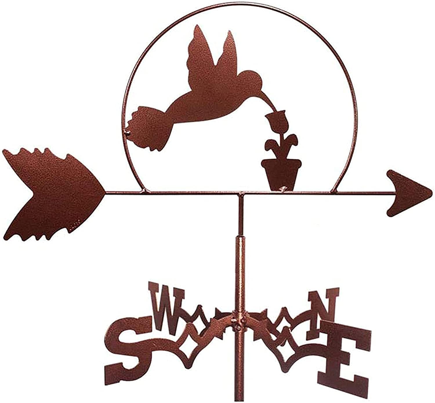 Wiatrowskaz ogrodowy, wiatrowskaz do wiatrowskazu ogrodowego Figurka wiatrowskazu ze stali nierdzewnej Praktyczny wiatrowskaz Wskaźnik kierunku wiatru Ogród na zewnątrz Wea