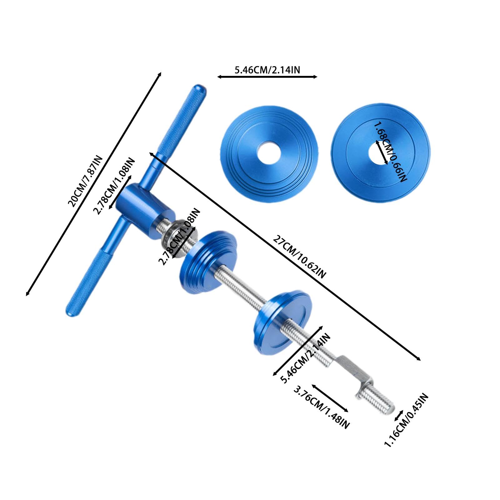 Outil D'installation Pour Boîtier De Pédalier Et Roulements De Vélo - Tige Acier Inox 24.5 Cm, Support Aluminium - 2