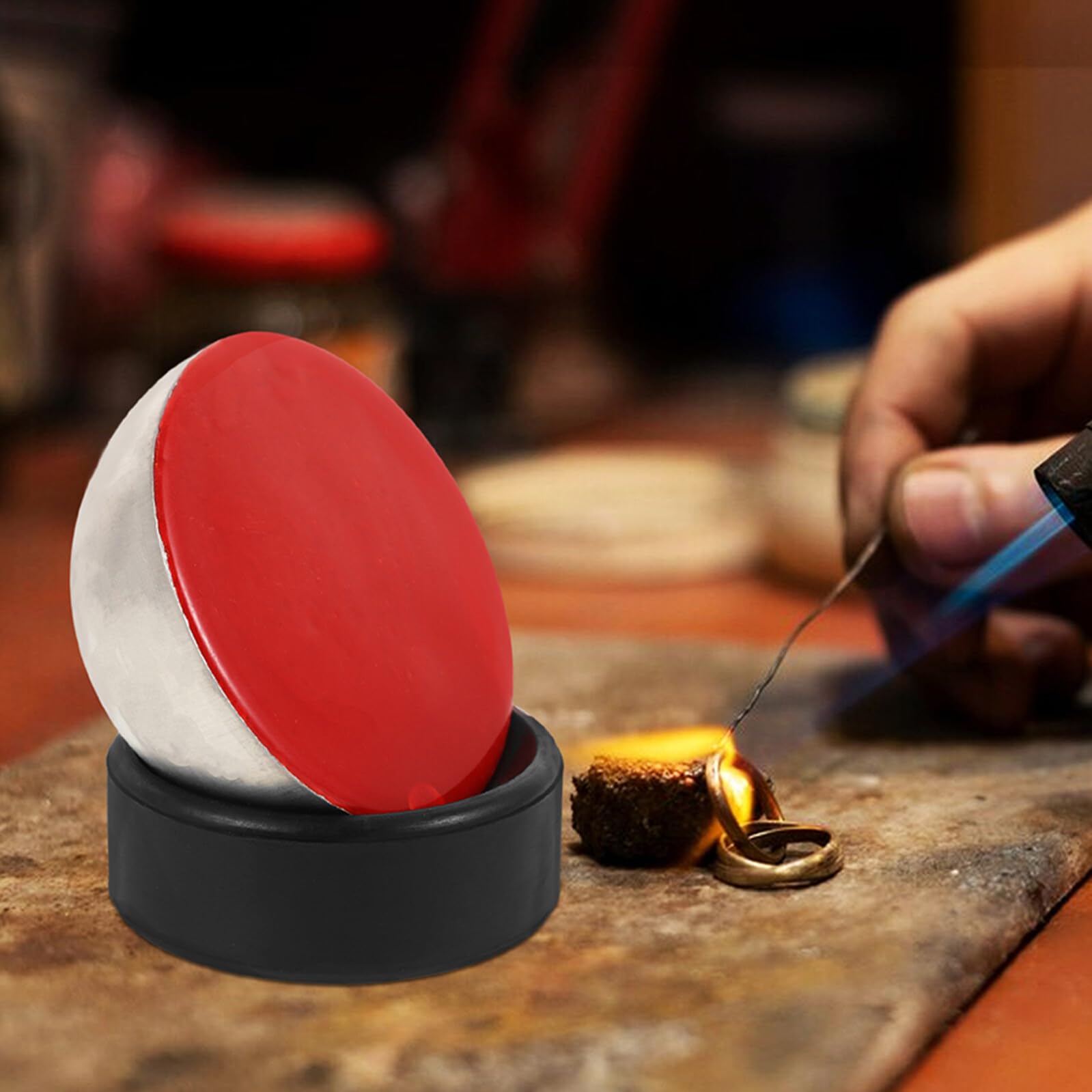 Mobestech Kit de Herramientas y Bola de Lacre y Cera de Fuego Acero Inoxidable para Hacer Joyas para Joyería Base Adecuado para Incrustaciones y Elaboración Artesanal