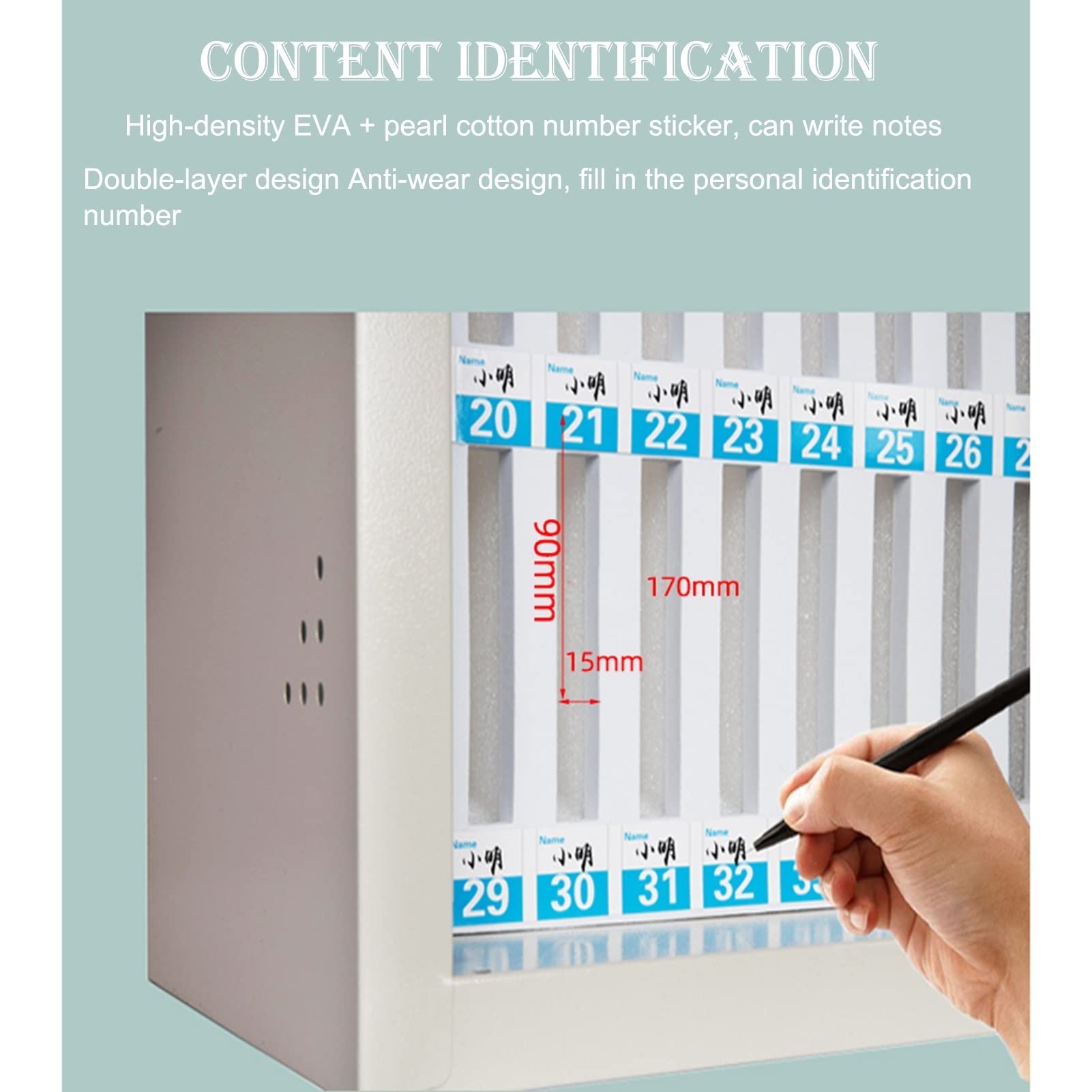 School Mobiele Telefoon Kluis Wandgemonteerde Afsluitbare Pocket Grafiek Opslag Locker Box met een veiligheidsslot Office School Meeting Storage,12slots