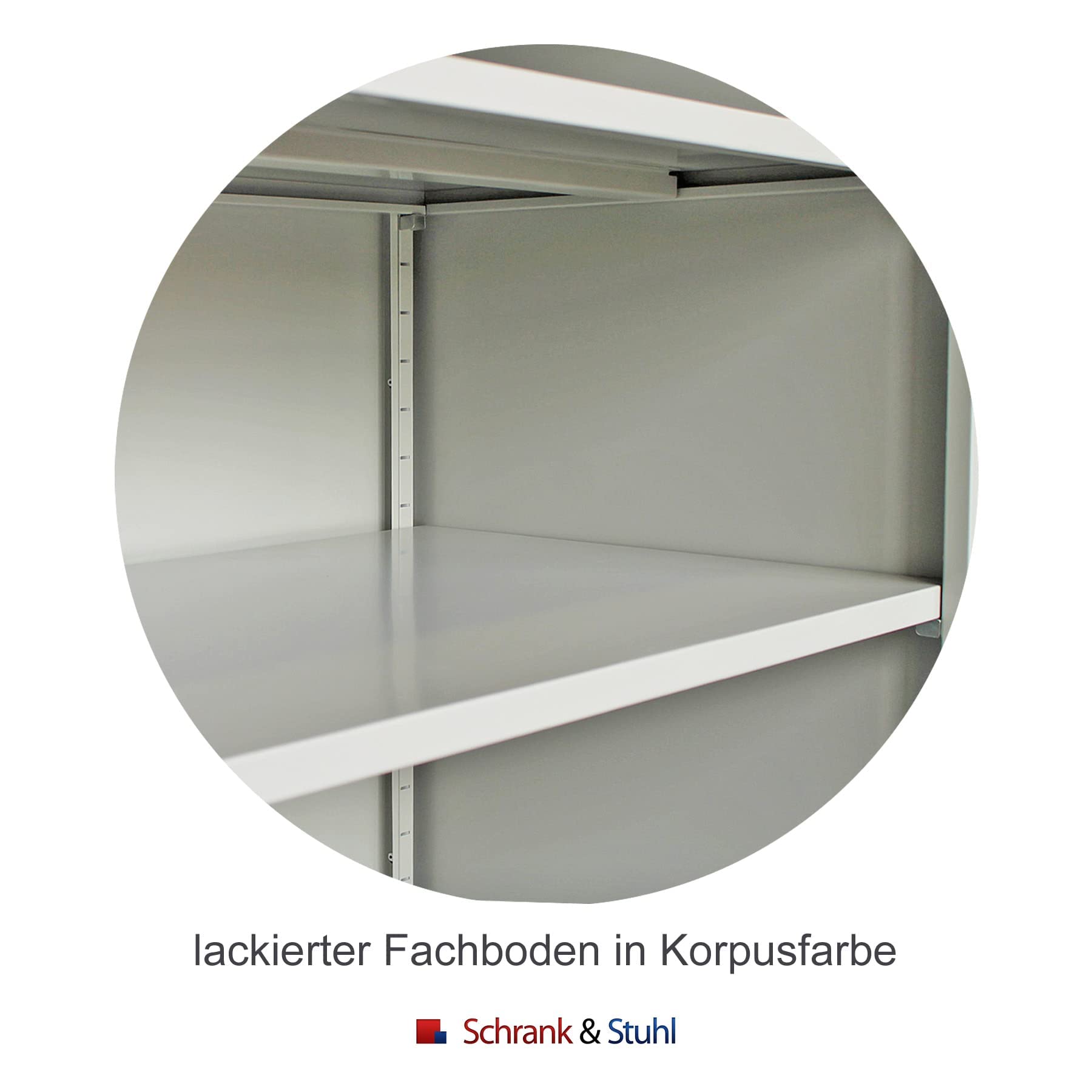 Schrank & Stuhl XL Werkzeugschrank – Werkstattschrank mit 4 höhenverstellbaren Fachböden, Stahlschrank für Werkzeuge, 195 x 92 x 50 cm (H x B x T), Grau/Schwarz