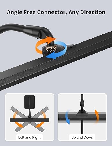 Miniatura 4 de Kary LED Desk Lamps for Home Office, Tall Desk Light with Base, Flexible Gosseneck Adjustable Height 5-Level Dimmable Brightness & Color, Architect