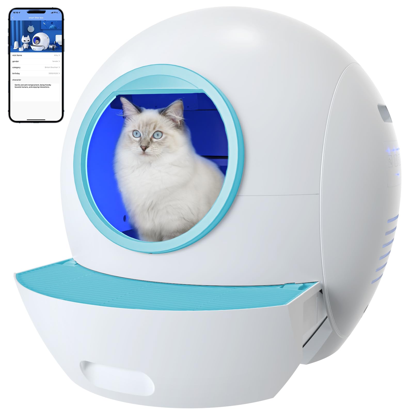 els pet 全自動猫トイレ　自動トイレ　猫 Amazon | 猫トイレ 自動 ELS PET 60L特大容量 スマート 自動猫