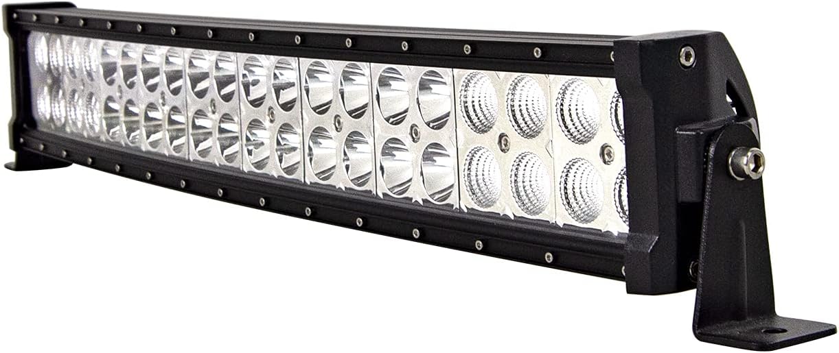 SKYWORLD Curved 22inch LED Work Light Bar 120W Flood Spot Combo Beam LED Work Lights Triple Row Driving Light 6000K for Car Truck Boat Offroad Driving Lamp Vehicles Atvs Utvs Waterproof IP67