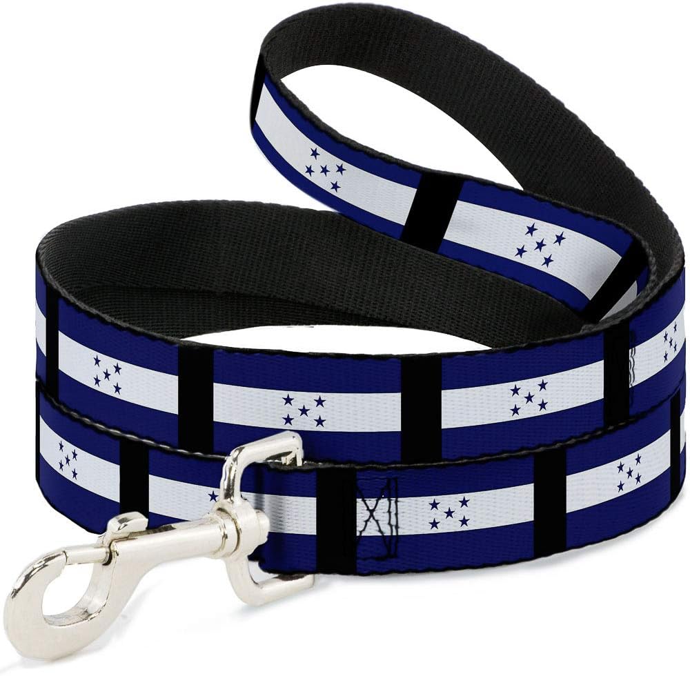 Dog Leash Honduras Flags 6 Feet Long 1.0 Inch Wide