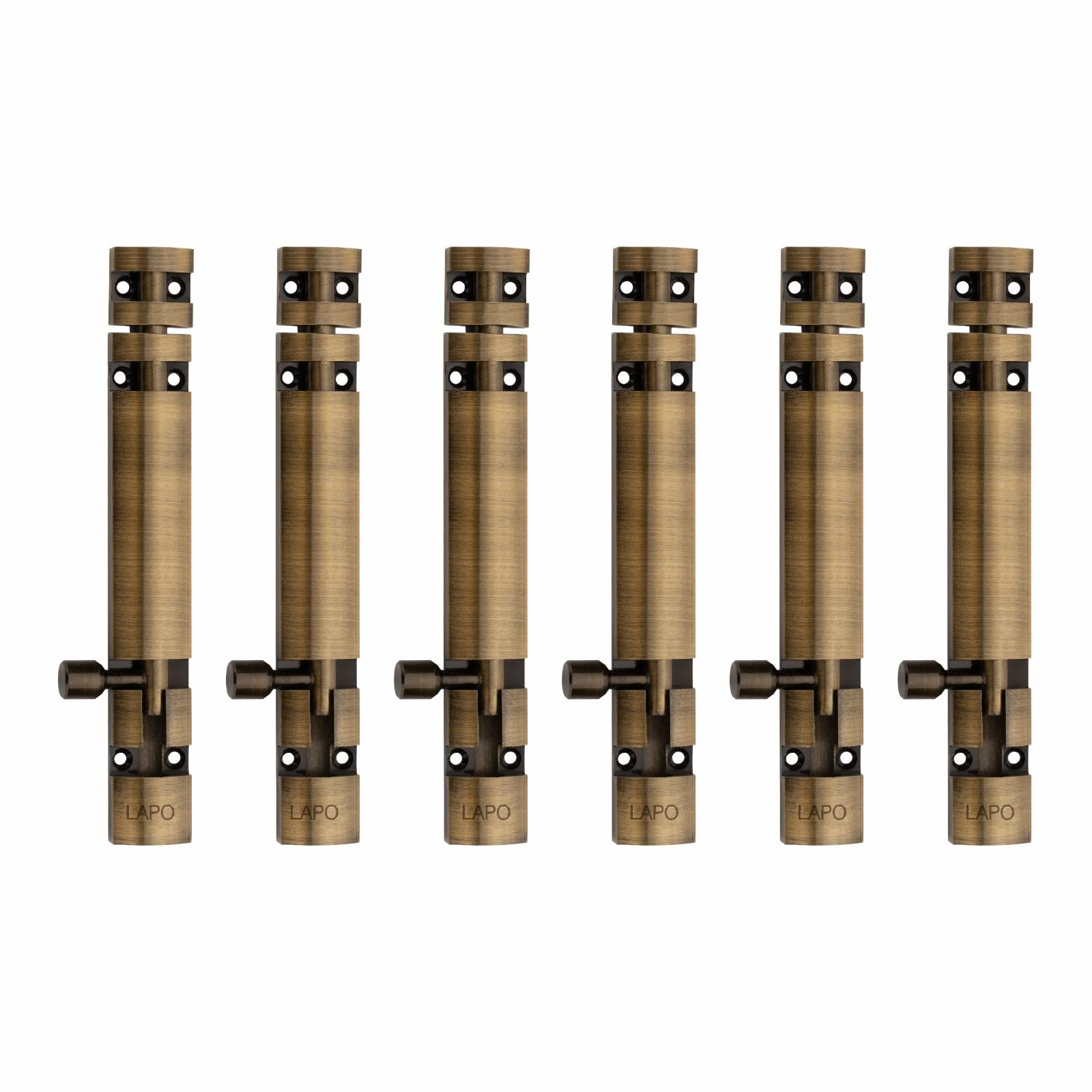 Sponsored Ad - LAPO 6 Pack Heavy Duty 12 Inch Aluminium Tower Bolt for Wooden and PVC Door/Latch/Kundi/Chitakni/Latch for Main Door/Windows Tower Bolt/Door Lock Latch for Main Doors (Antique Finish, Pack of 6)
