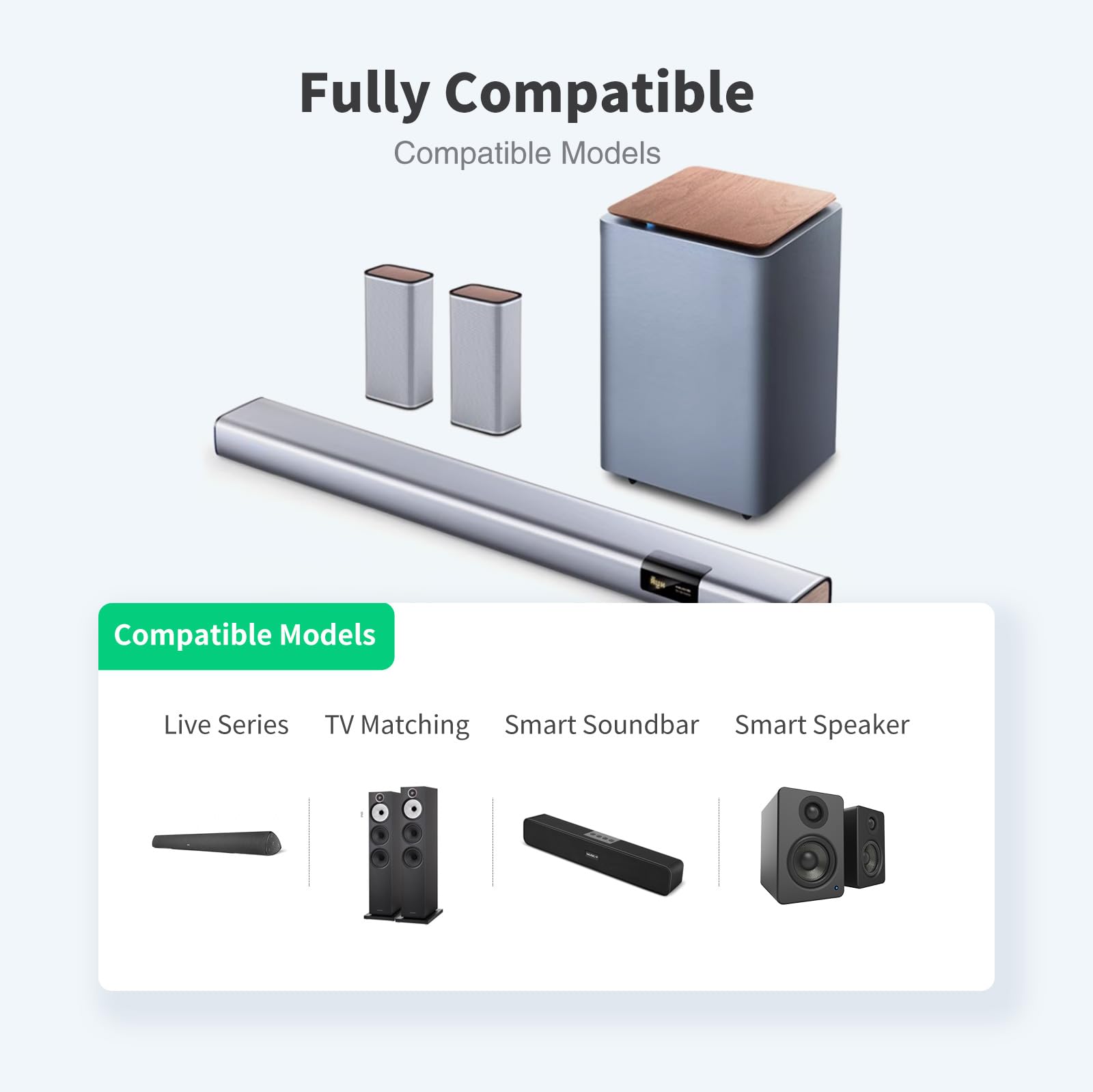 Neue Ersatzfernbedienung für JBL Soundbar 500 BAR 300 BAR500 BAR300 Kompakte 5.1-Kanal-Soundbar (Grau)