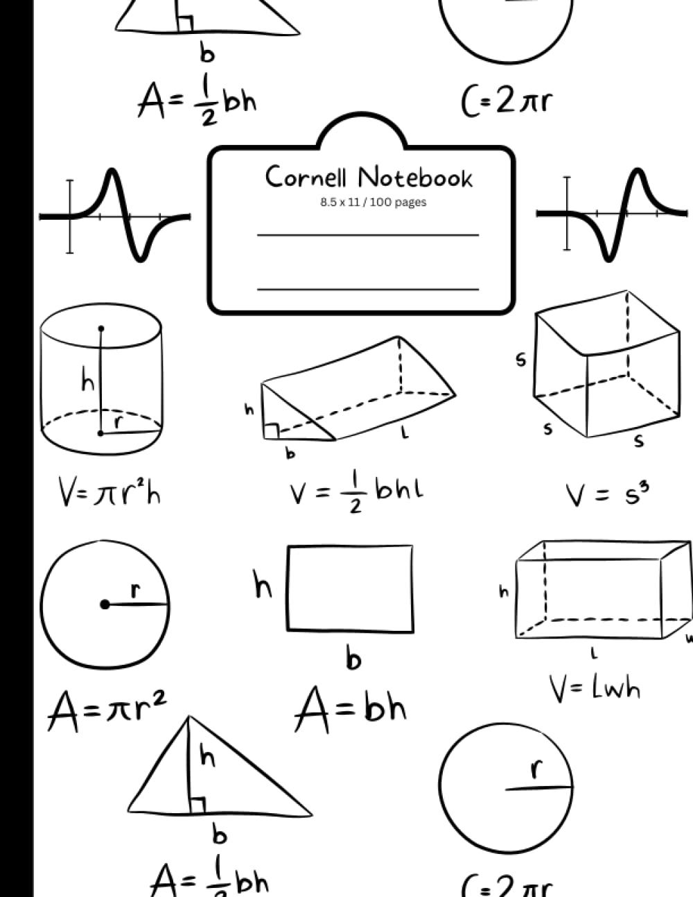 Cornell Notebook for Students - math them in white