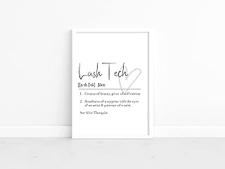 Lash Tech Definition Print, beauty gift, personalised lash Technician gift, Beautician gift, Present for Eyelash Technician, thank you gift (5x7)