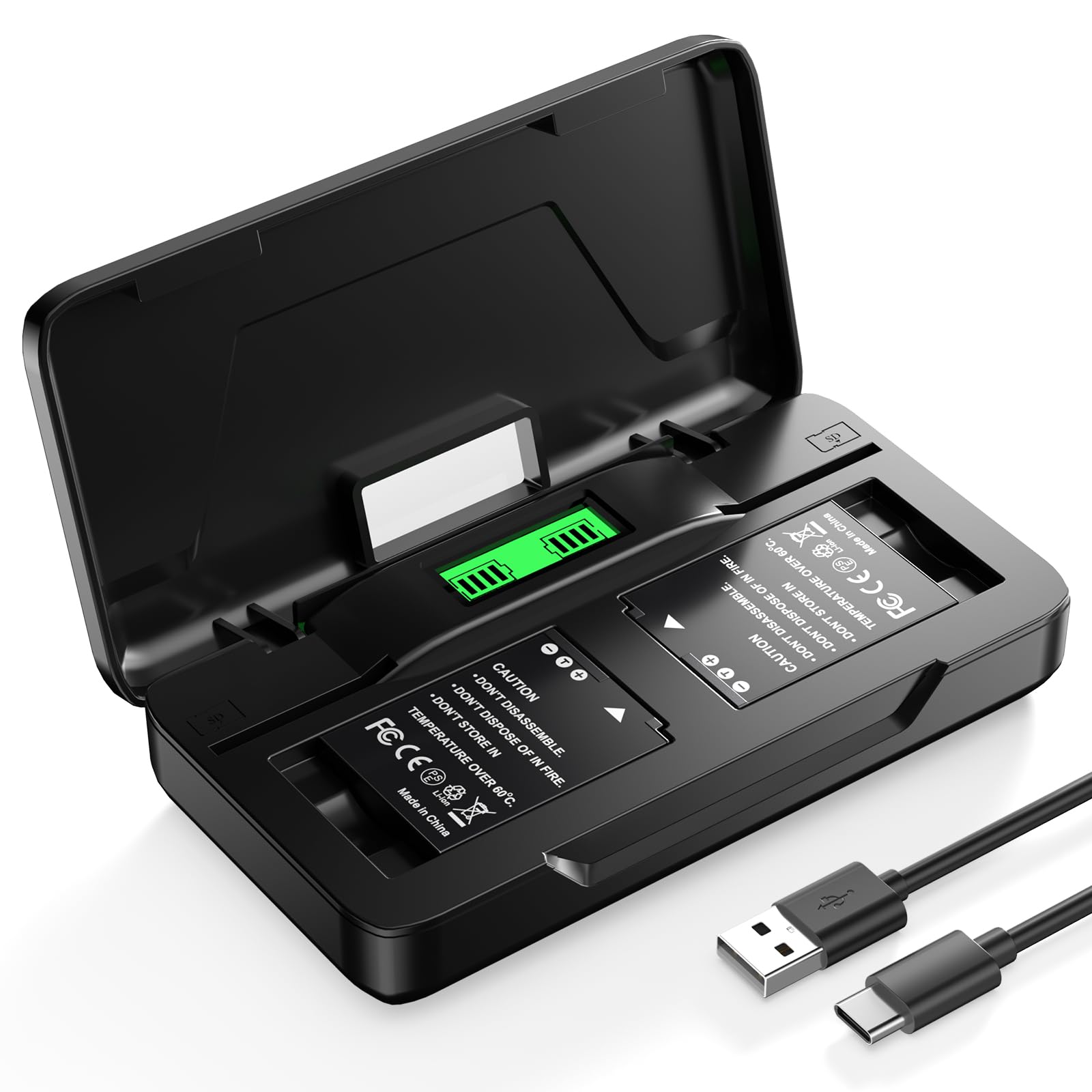 Amazon.co.jp: EN-EL12バッテリー2個パックとUSB-Cデュアル