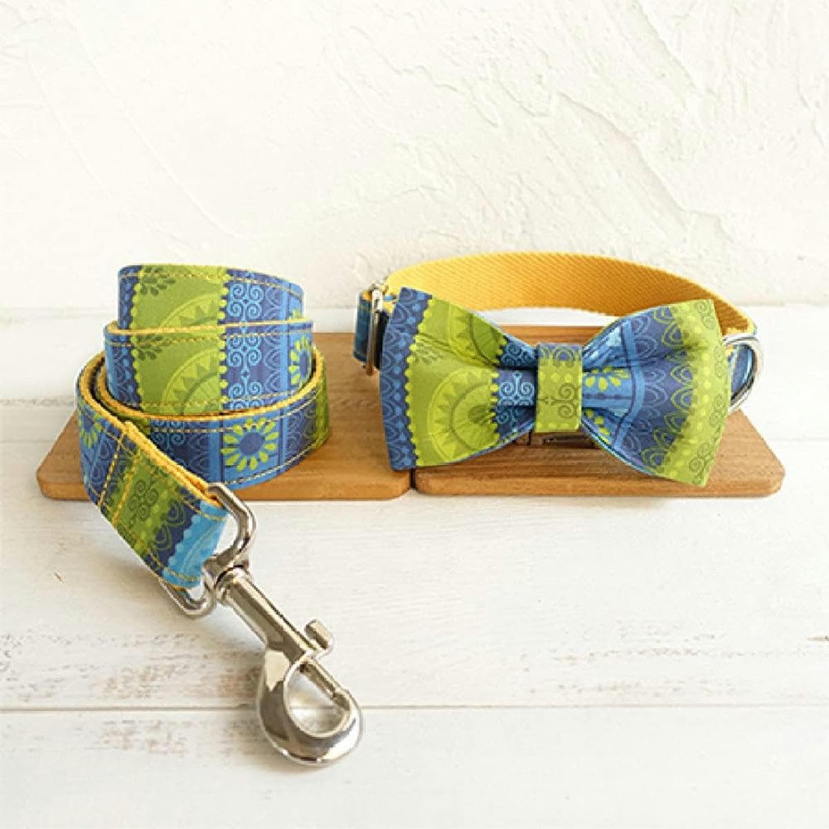 Collar con Pajarita, Juego de Correa para Perro, 5 tamaños, Juego de Correa para Collar de Perro, Correa para Collar con Pajarita S-S