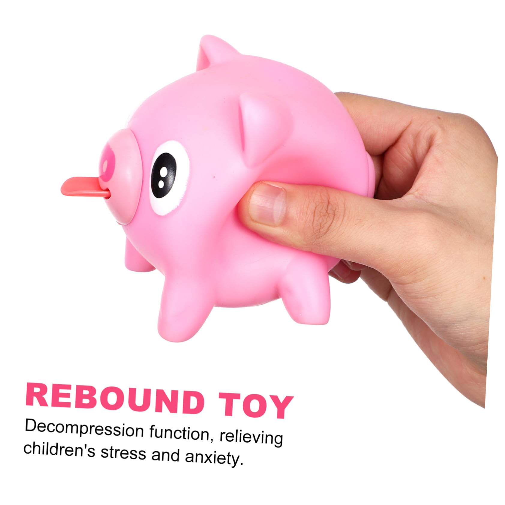 Toddmomy Jouets à Presser pour Réduire Le Stress Jouets Anti-Stress Amusants et Colorés Lot de 5 en PVC de Cochon et Ours pour Garçons et Filles