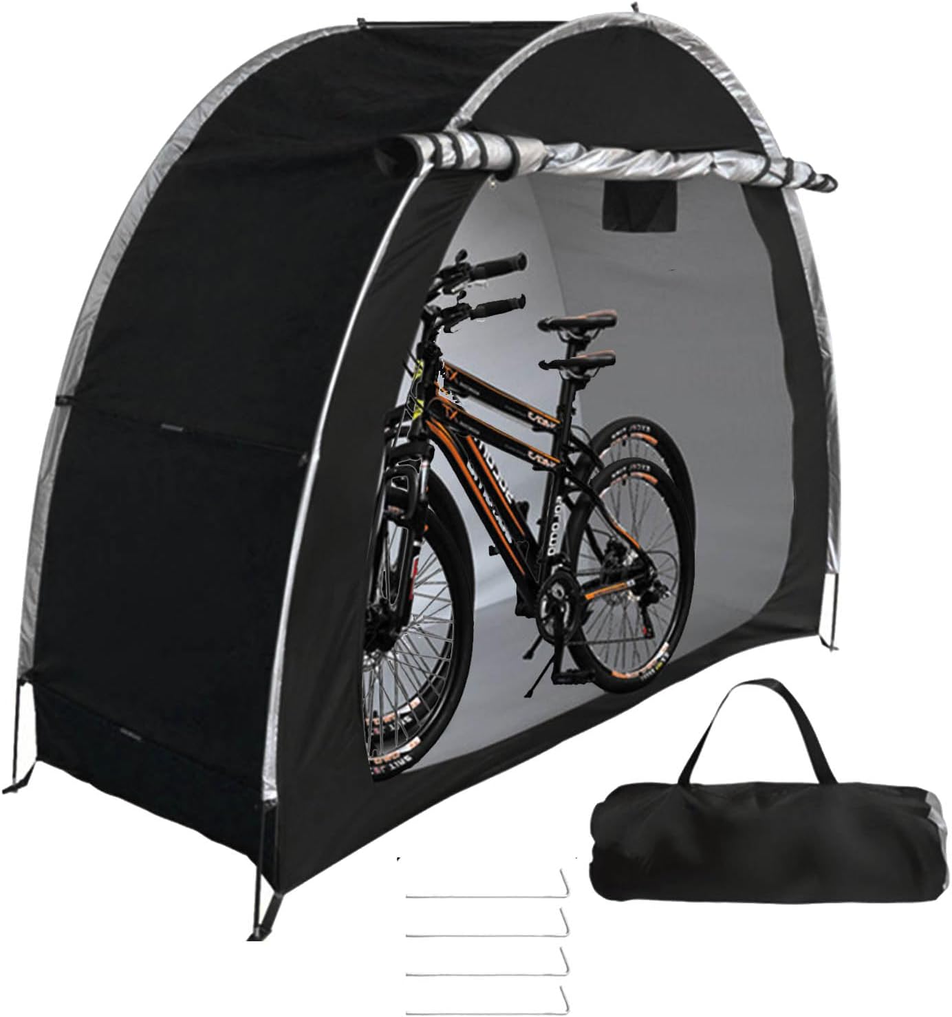 Topifare Bike Tent Outdoor Storage Waterproof 6.3 x 2.6 x 5.3 ft Bike Shed Portable Bicycle Shed Storage for Home Garden, ZYD057