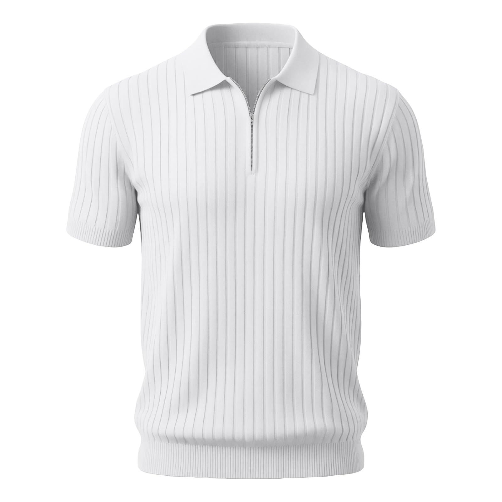 Polo tricoté homme à rayures verticales en coupe ajustée chic