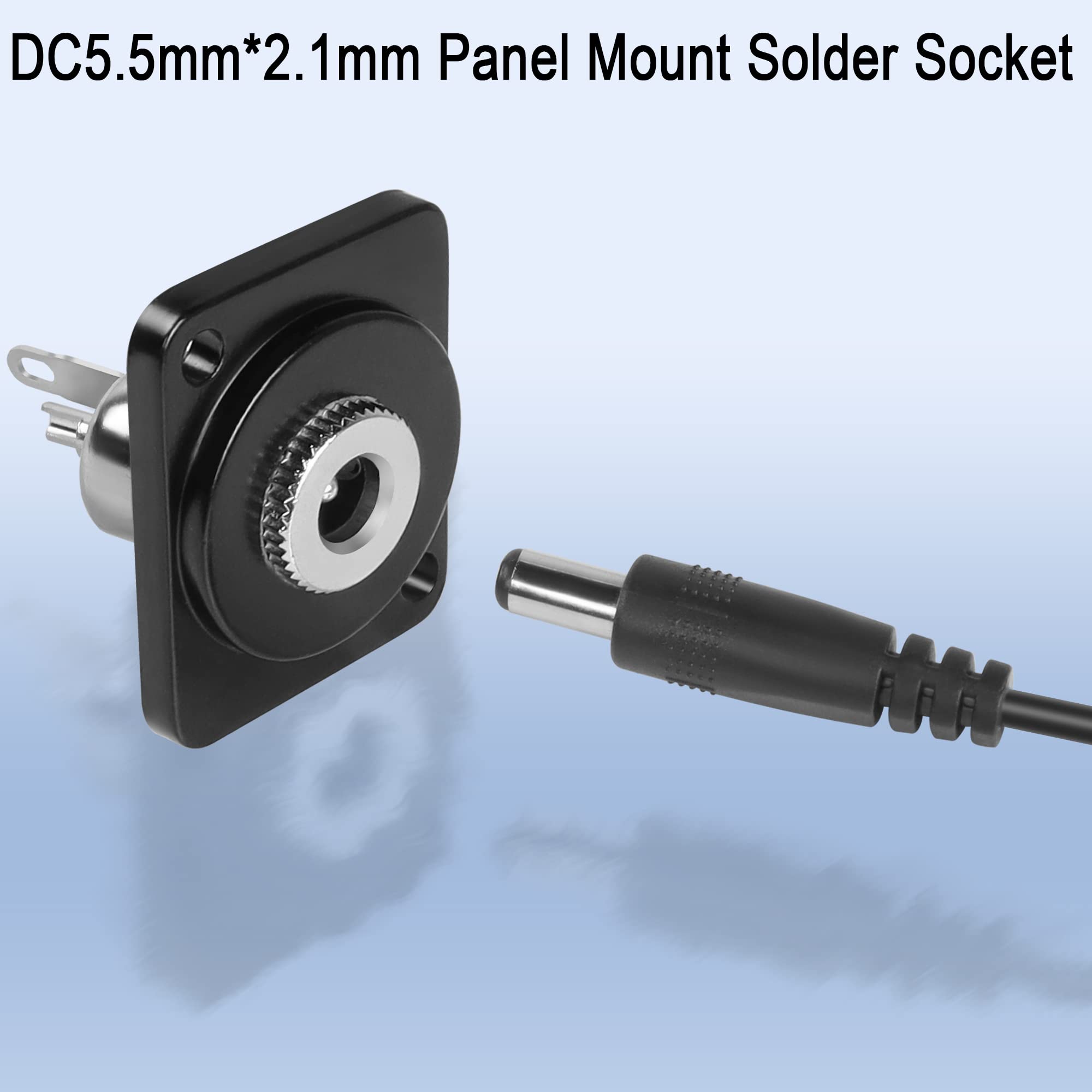 Amazon | QIANRENON 5.5mm* 2.1mm パネルマウントアダプター DC5.5