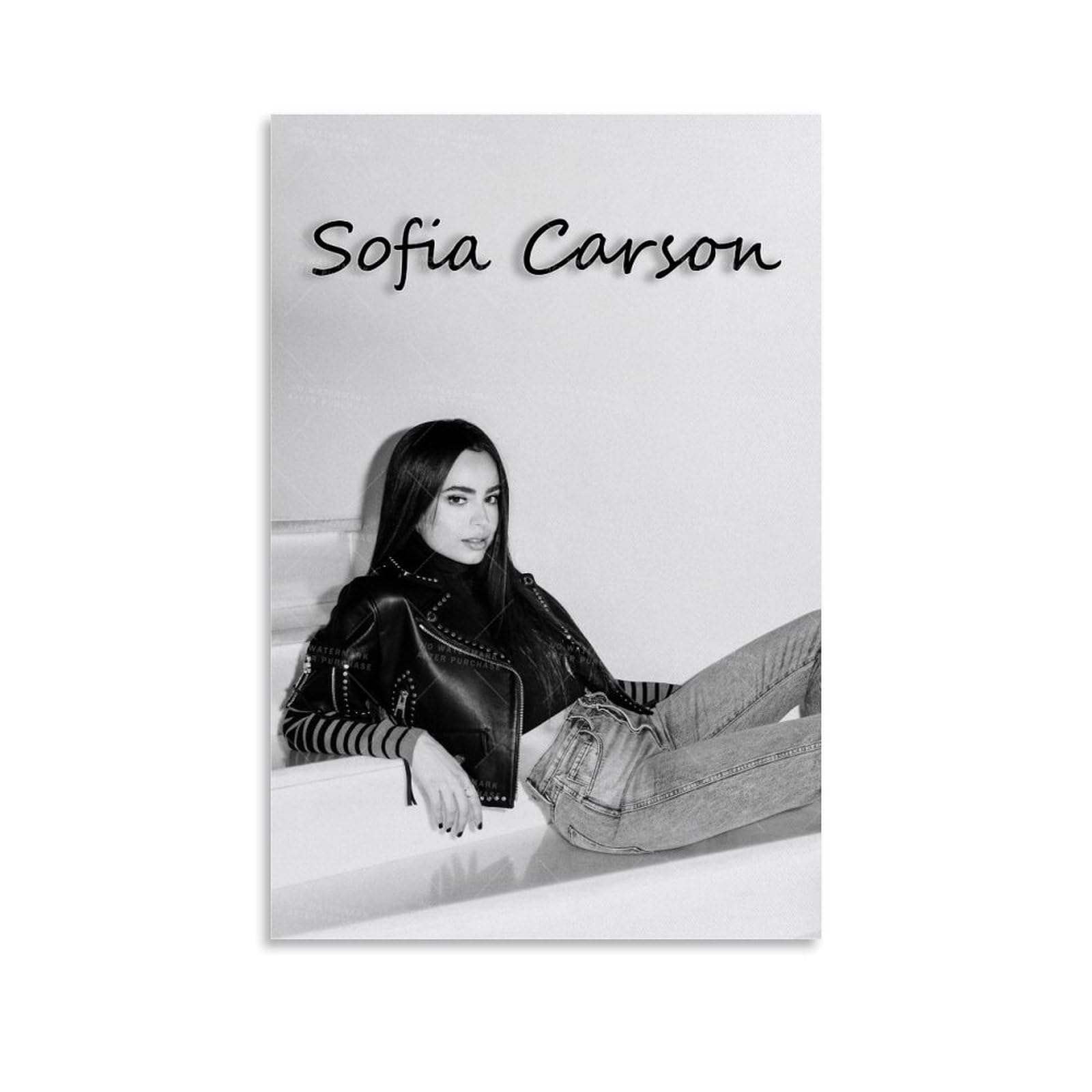 WHBAQ Singer Poster Sofia Carson Poster Canvas Durable Colourfast Wall Art Decorative Painting for Living Room Bedroom Home Decor 12x18inch(30x45cm) Unframe-style