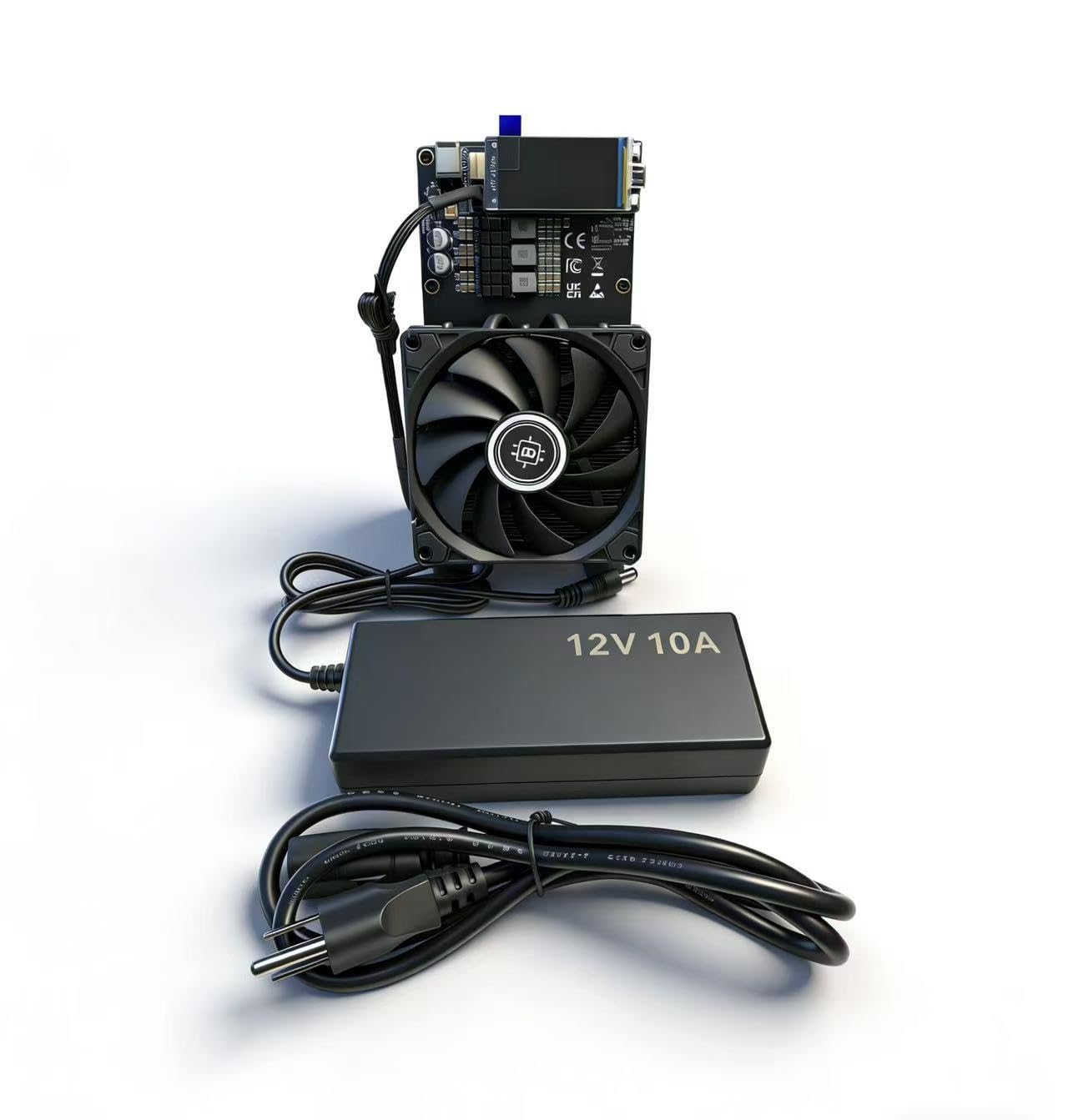 New Nerdqaxe++ 4.8T Bitcoin Miner, 75W Low Power ASIC Miner with 4 BM1370 Chips, SHA-256 Open Source Crypto Lottery BTC Miner for Home & Office, 12V 10A US Power Cord